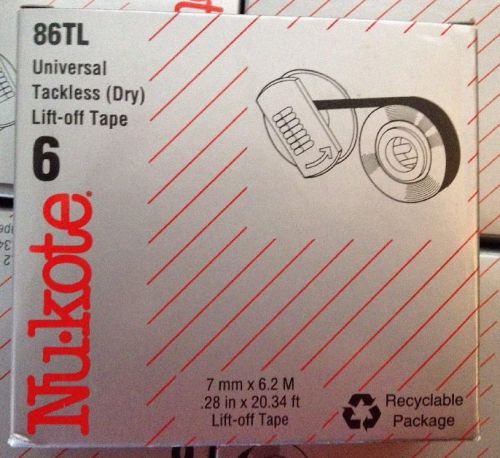 NEW 5 Boxes Genuine Nu-Kote 86TL Tackless Dry Lift Off Tapes 6 Each = 30 Total