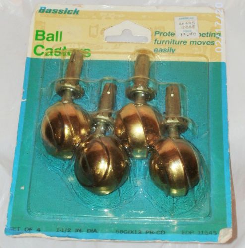 Bassick 1 -1/2 inch Metal stem, Furniture Ball Castors
