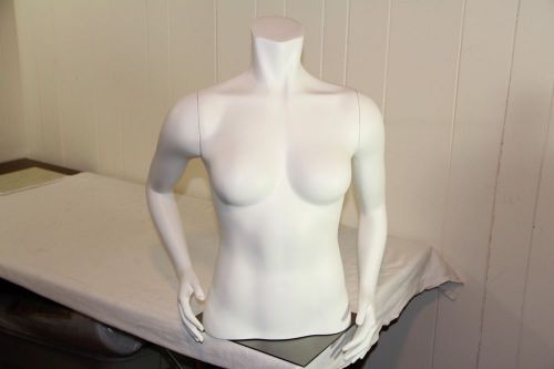 Female woman girl store display 1/2 torso mannequin fusion specialties podium for sale