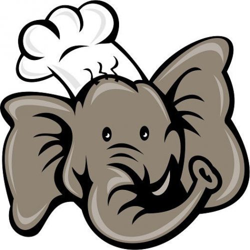 30 Custom Elephant Chef Personalized Address Labels