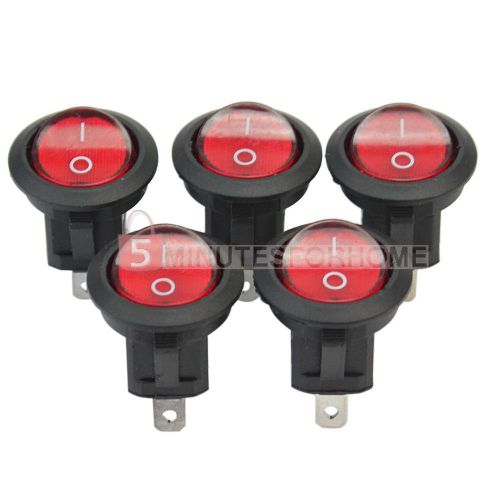 5pcs press button round on-off rocker switches toggles size 2.3x2.3x2.9cm for sale