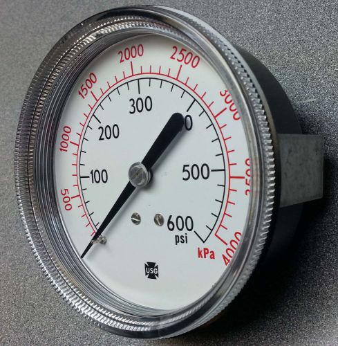 Air line pressure 600 PSI/ 4000 Kpa shop or trailer gauge 3-7/8&#034;  1/8&#034; male pipe