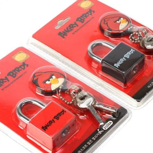 Angry Birds Lock with 3 Keys Large Metal Hook Rovio Licensed