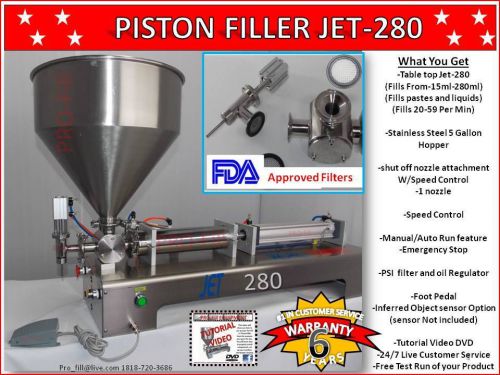Liquid, Paste, and Chunky Salsa Filling Machine/ Piston Filler Jet-280