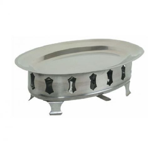 Chafer platter, 14&#034;, oval, includes: platter &amp; stand, stainless steel for sale