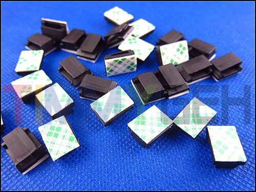 50pcs 3M Adhesive Car Cable Clips Drop Wire Holder Black For Car DVR GPS Fixed