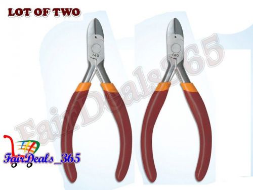 Lot of 2 pcs 5&#034; 125mm mini side cutter jewelry small pliers craft spring beading for sale