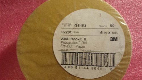 3M Hookit Paper Disc 236U  Hook and Loop Attachment  6&#034; Diameter