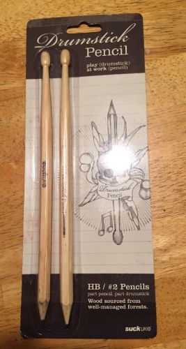 Drumstick Pencil Combo Write Play Drum Office Fun Gift Pack Of 2 Brand New