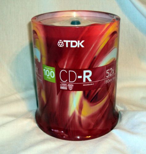 New sealed tdk cd-r dics 52x, 700mb/80min spindle 100/pk inscriptible for sale