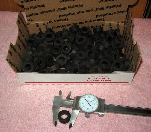 Rubber ring washer spacer - 3/8&#034; thick w/ 1/2&#034; center hole 7/8 d - lot of 100+ for sale