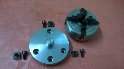 70 mm 4 Jaws INDEPENDENT Chuck with Backplate &amp; T-nut for 3 &amp; 4&#034; Rotary Table