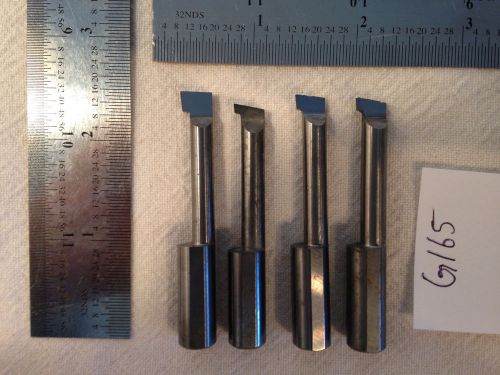 4 USED SOLID CARBIDE BORING BARS. 3/8&#034; SHANK. MICRO 100 STYLE BB-3201500 {G165}