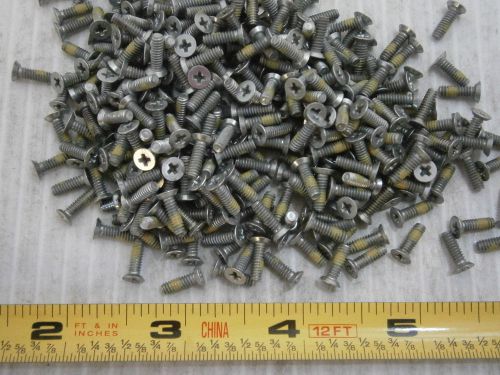 Machine Screws 4/40 x 3/8 Phillips Flat Head Steel Zinc w/Patch Lot of 100 #2313