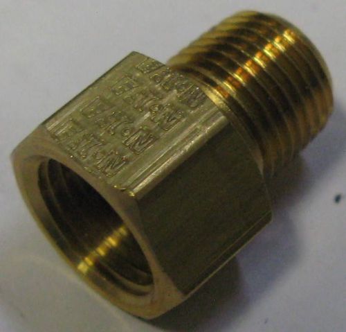 Eaton Brass Hydraulic Inverted Flare Male to Female Connector 1/4&#034; 202X4 NNB