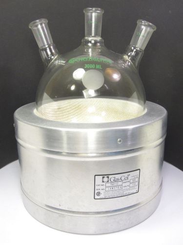 Glas-col Heating Mantle 500W Aluminum Heater Glass Round Bottom Flask 3000mL 3L