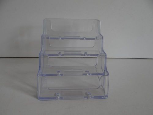 Clear Plastic Multi Card Business Card Holder - Holds 5 Business Cards