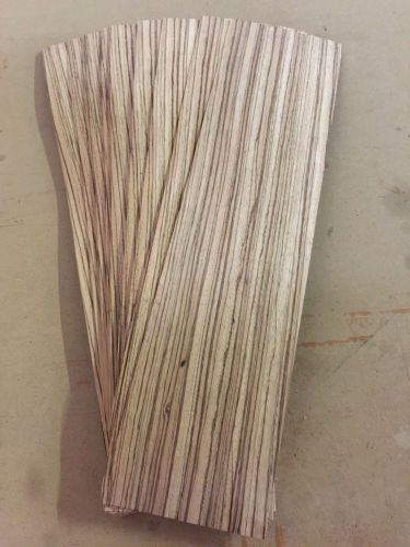 Wood Veneer Zebrawood 5x19 32pcs total Raw Veneer &#034;EXOTIC&#034; ZE3 5-12-15