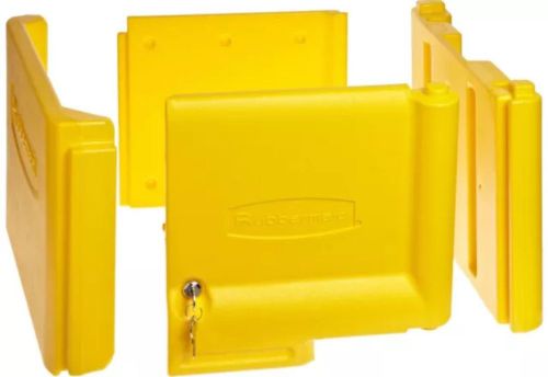 New Rubbermaid 6181-00 Yellow Locking Janitor Cabinet fits all 6173 Carts