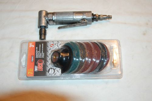 Angle Air Die Grinder with Mibro 3&#034; Twist Lock Assortment Pack