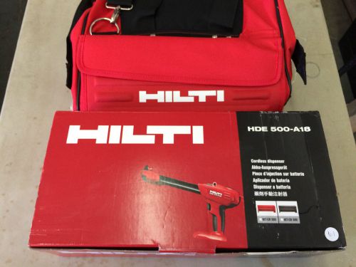 Hilti HDE 500-A18 Cordless Dispenser with extra battery and bag
