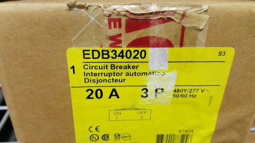 Square D 20 a 3 p circuit breaker 600v EDB34020