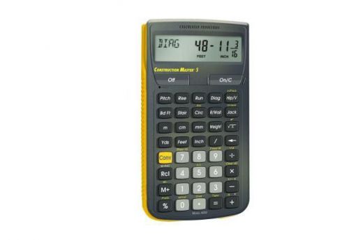 Calculated industries construction master 5 calculator, advanced calculations for sale