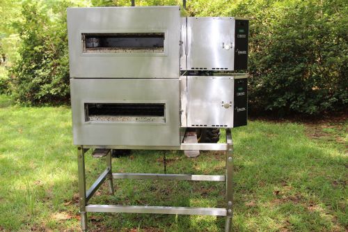 Lincoln impinger 1130-000-a converted conveyor double stack electric pizza oven for sale