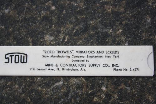 CONCRETE VOLUME COMPUTER-RULER-STOW MANUFACTURING COMPANY
