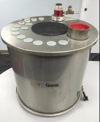 ITW GEMA 100 LB STAINLESS STEEL HOPPER W/ LEVEL PROBE WELLS &amp; VENT ASSIST
