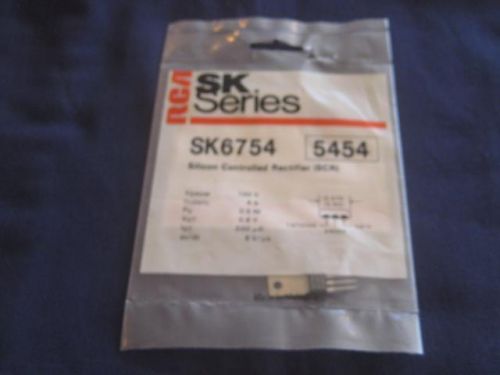 RCA SK6754 SILICON CONTROLLED RECTIFIER SENSITIVE GATE 4A 100VRM  * NEW *(5 PCS)