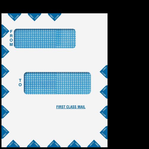 Offset double window first class mail envelope 9 1/2&#034; x 12&#034; - peel &amp; seal for sale