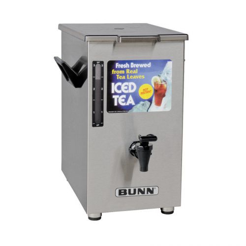 Bunn iced tea dispenser 4 gallon square w/ solid lid - td4t-0004 for sale