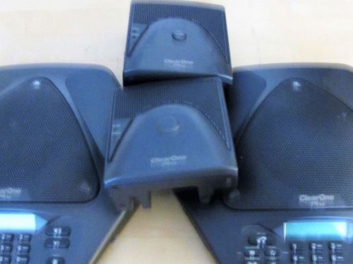 Lot of 2: Clear One MAX Wireless Conf Phone 910-158-030, 910-158-034, 2 Exp. ba