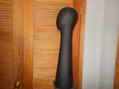 30 1/2&#034; Black Mannequin Long Neck Head Art Sculpture Display Alone or Hat #3025