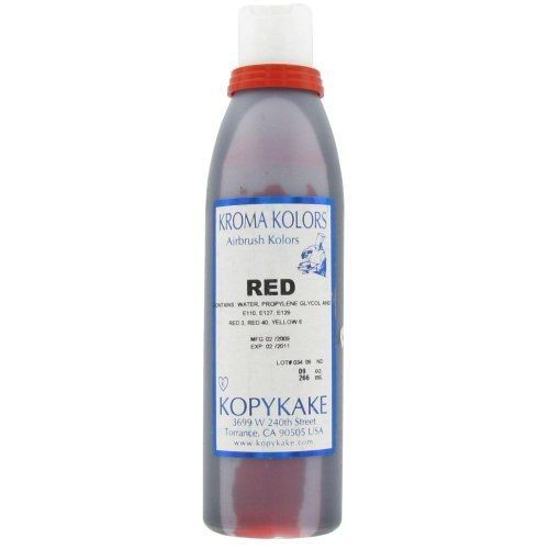 Kopykake KKRED Red 9 Oz Kroma Kolor Bottle for Airgun Units