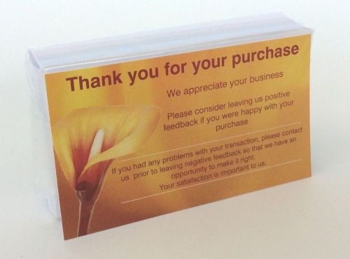 50 Flower Seller Thank You Tags To Insert In Ebay Packages Customer Care...