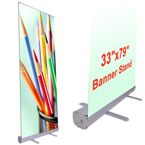 33x79 Retractable Roll Up Banner Stand Trade Display