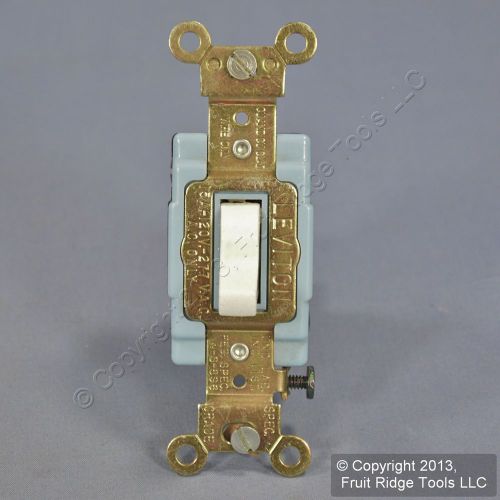 Leviton White INDUSTRIAL Quiet Toggle Wall Light Switch 3-Way 15A Bulk 1203-2W