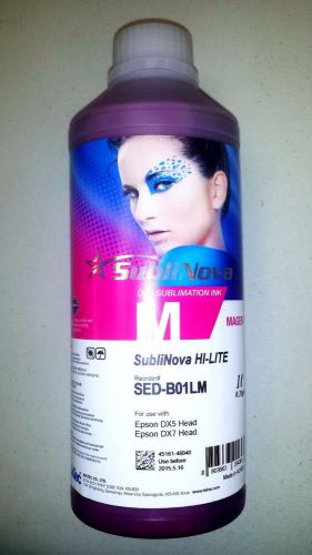InkTec SubliNova HI-LITE Dye Sublimation Ink, Magenta, 1 liter bottle