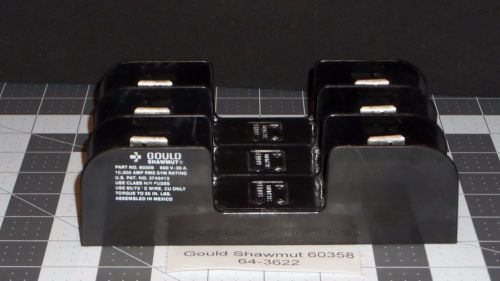Gould Shawmut 60358 Fuse Block Holder 30A, 600V 3 Pole for Class H/K (64-3622)