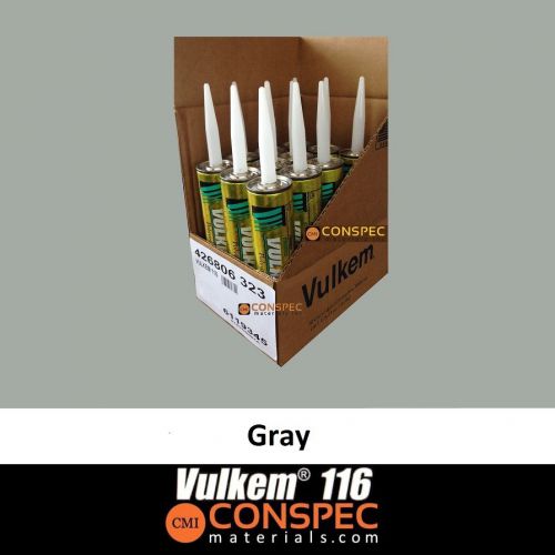 Tremco Vulkem 116 GRAY Polyurethane 10oz Sealant 12-PACK Caulking Cartridges