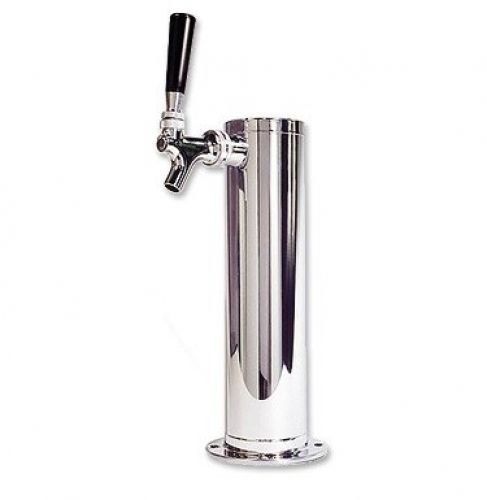 Kegco kc d4743t-ss polished single faucet draft beer tower, 3&#034; column, stainless for sale
