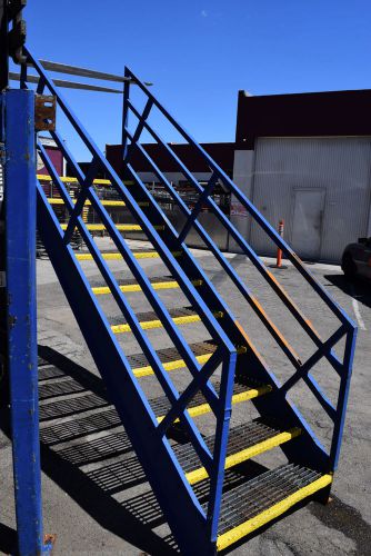 HD Industrial 10 Step Steel Stairway Ladder Mezzanine Dock Staircase Warehouse