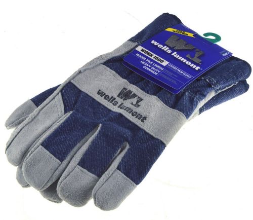 New Wells Lamont Cold Weather Leather Palm Gloves - Works 1500 - Extra Large