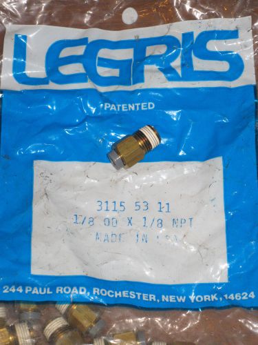 Legris 3115-53-11 1/8 OD x 1/8 NPT  Push to Connect Fitting Pack of 10 pcs