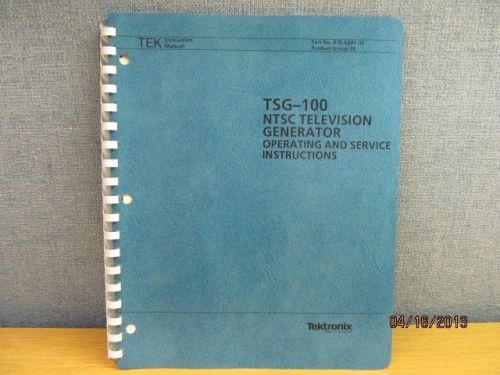 TEKTRONIX TSG-100 NTSC TV Generator Operating Service Inst Manual/schematics