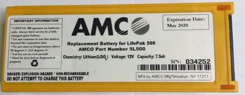 Physio control lifepak 500 1141-000155 lith-ion fda battery lp500 defibrillator for sale