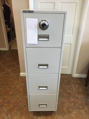 Schwab Four Drawer Fireproof File Cabinet With Combination Lock