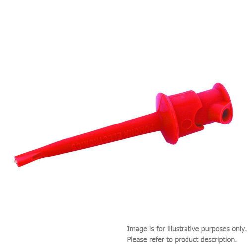 1 x packof 10 pomona 3925-2 test clip, 64.52mm, 30vac/60vdc, 5a, red for sale
